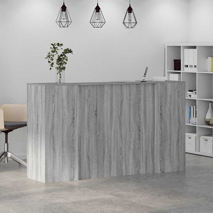 receptionsskranke 180x50x103,5 cm konstrueret træ grå sonoma