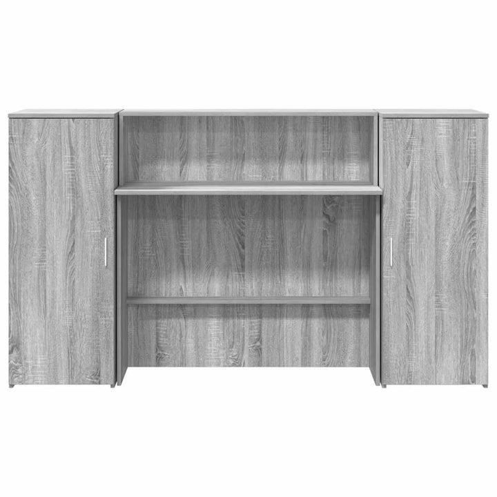 receptionsskranke 180x50x103,5 cm konstrueret træ grå sonoma