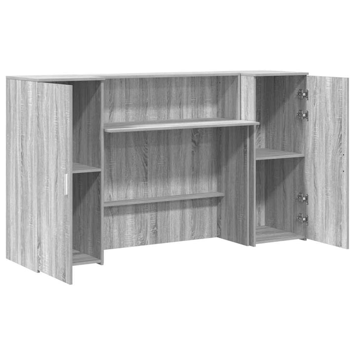 receptionsskranke 180x50x103,5 cm konstrueret træ grå sonoma