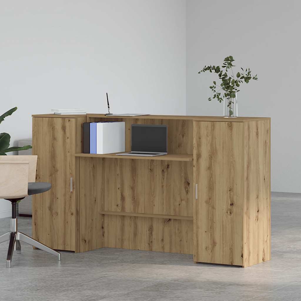 receptionsskranke 180x50x103,5 cm konstrueret træ kunsteg