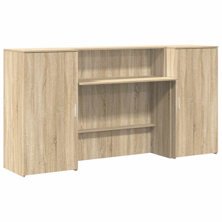 receptionsskranke 200x50x103,5 cm konstrueret træ sonoma-eg