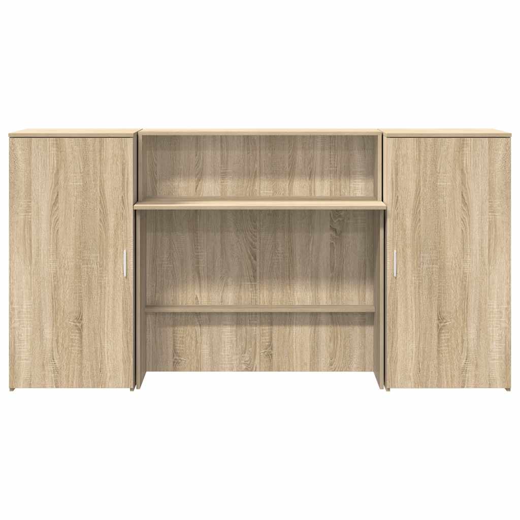 receptionsskranke 200x50x103,5 cm konstrueret træ sonoma-eg