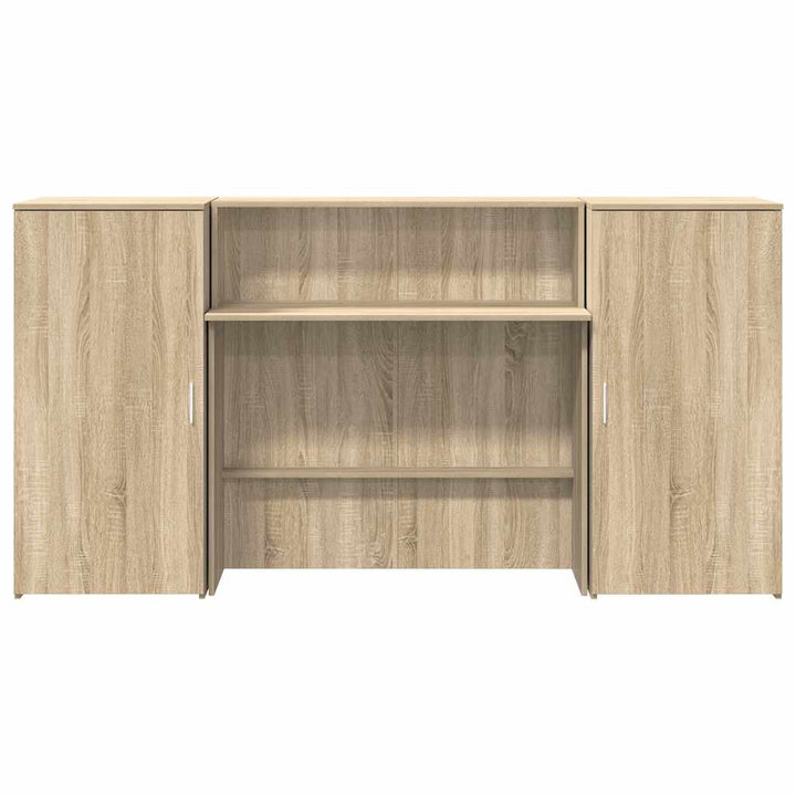 receptionsskranke 200x50x103,5 cm konstrueret træ sonoma-eg