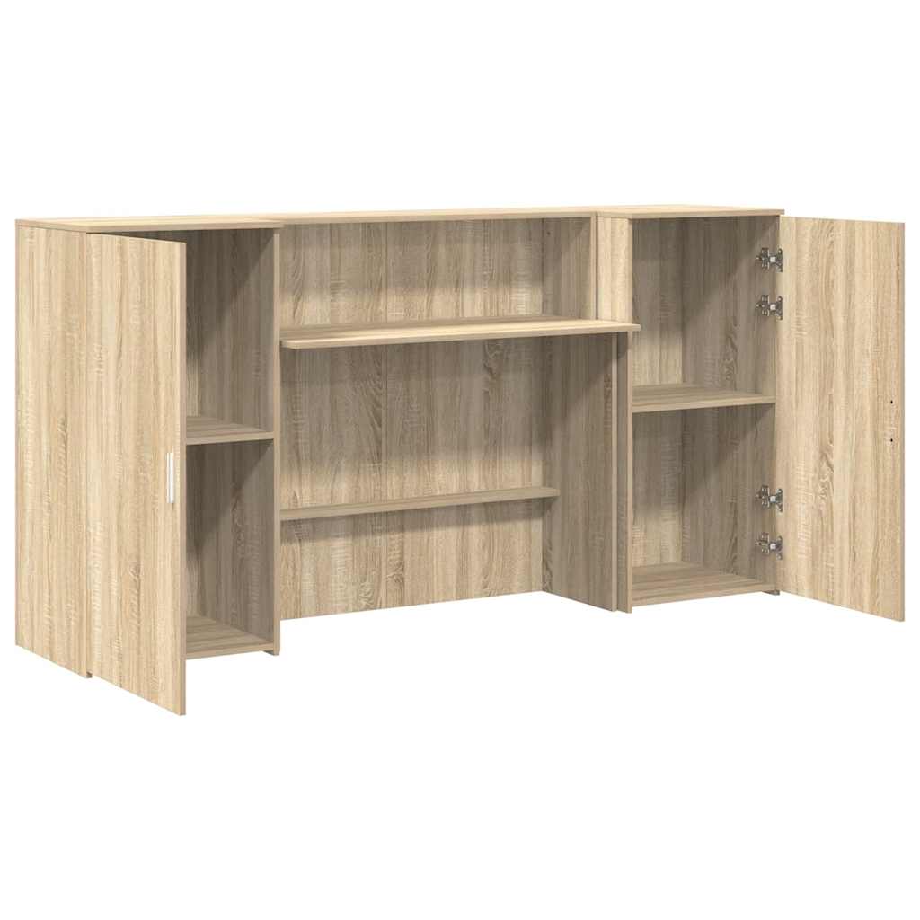 receptionsskranke 200x50x103,5 cm konstrueret træ sonoma-eg