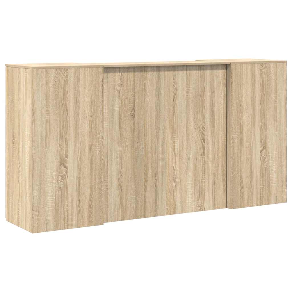 receptionsskranke 200x50x103,5 cm konstrueret træ sonoma-eg