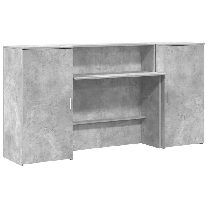 receptionsskranke 200x50x103,5 cm konstrueret træ beton grå