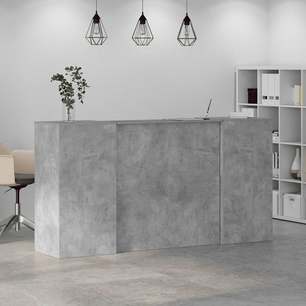 receptionsskranke 200x50x103,5 cm konstrueret træ beton grå