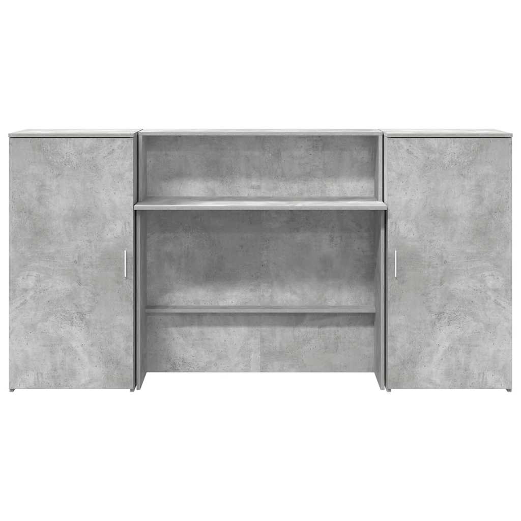 receptionsskranke 200x50x103,5 cm konstrueret træ beton grå