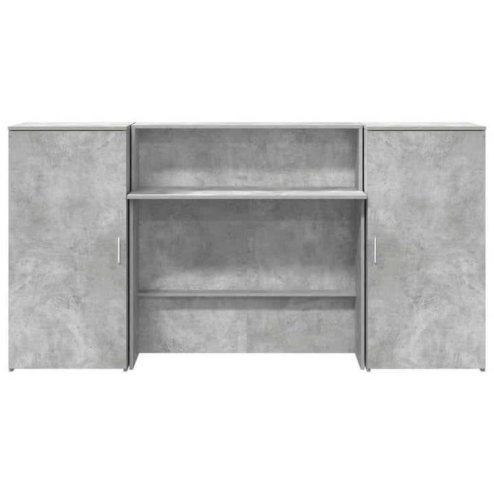 receptionsskranke 200x50x103,5 cm konstrueret træ beton grå