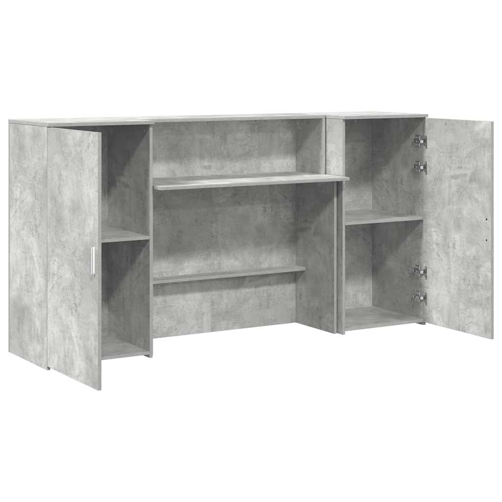 receptionsskranke 200x50x103,5 cm konstrueret træ beton grå