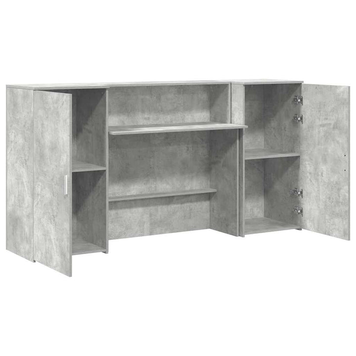 receptionsskranke 200x50x103,5 cm konstrueret træ beton grå