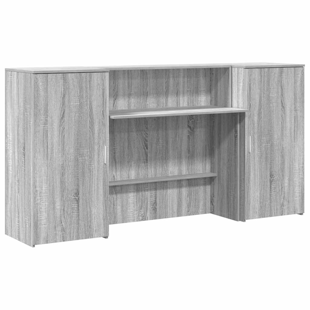 receptionsskranke 200x50x103,5 cm konstrueret træ grå sonoma