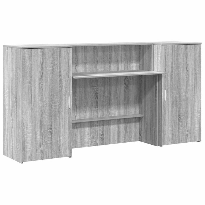 receptionsskranke 200x50x103,5 cm konstrueret træ grå sonoma