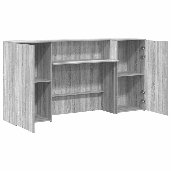 receptionsskranke 200x50x103,5 cm konstrueret træ grå sonoma