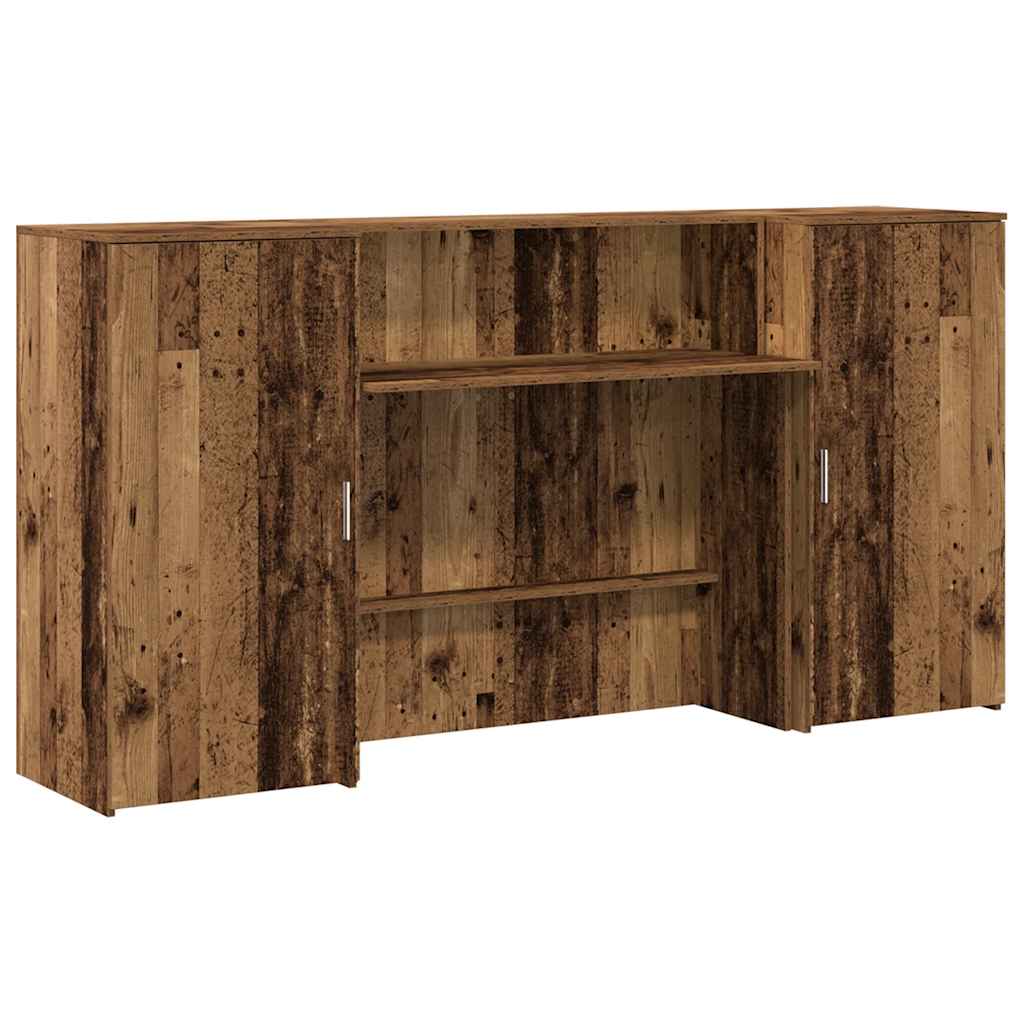 receptionsskranke 200x50x103,5 cm konstrueret træ antikt træ