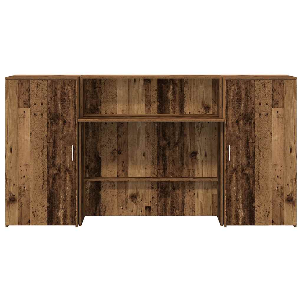 receptionsskranke 200x50x103,5 cm konstrueret træ antikt træ