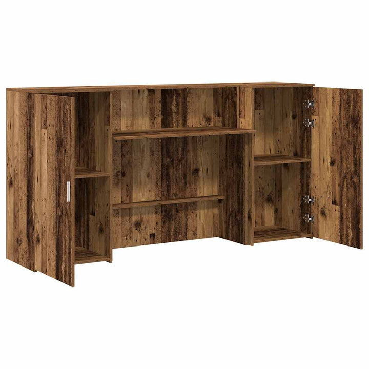 receptionsskranke 200x50x103,5 cm konstrueret træ antikt træ