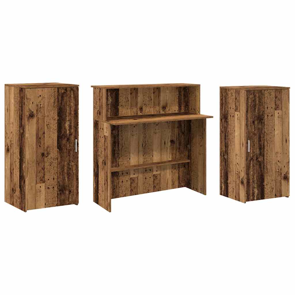 receptionsskranke 200x50x103,5 cm konstrueret træ antikt træ
