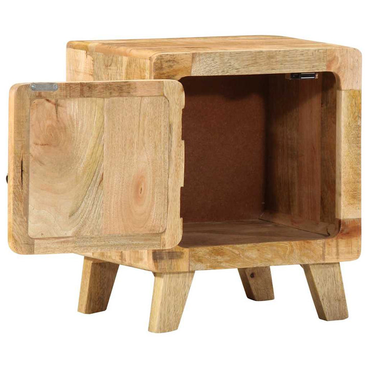 sengebord 40x32x46 cm massivt ru mangotræ