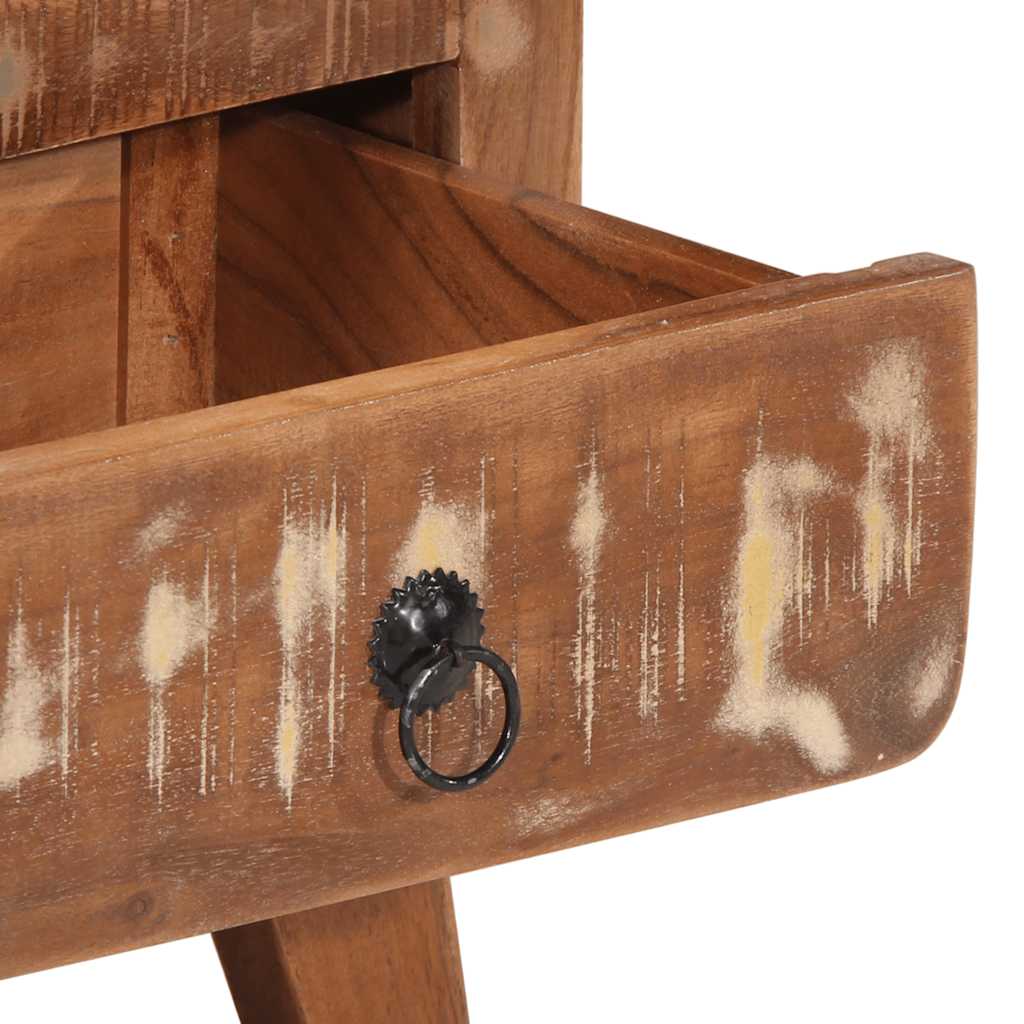 sengeborde 2 stk. 40x32x46 cm massivt genbrugstræ