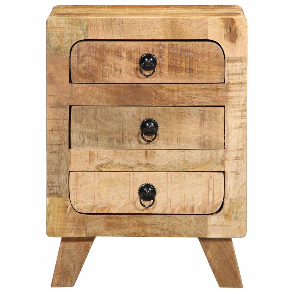 sengebord 37x32x50 cm massivt ru mangotræ