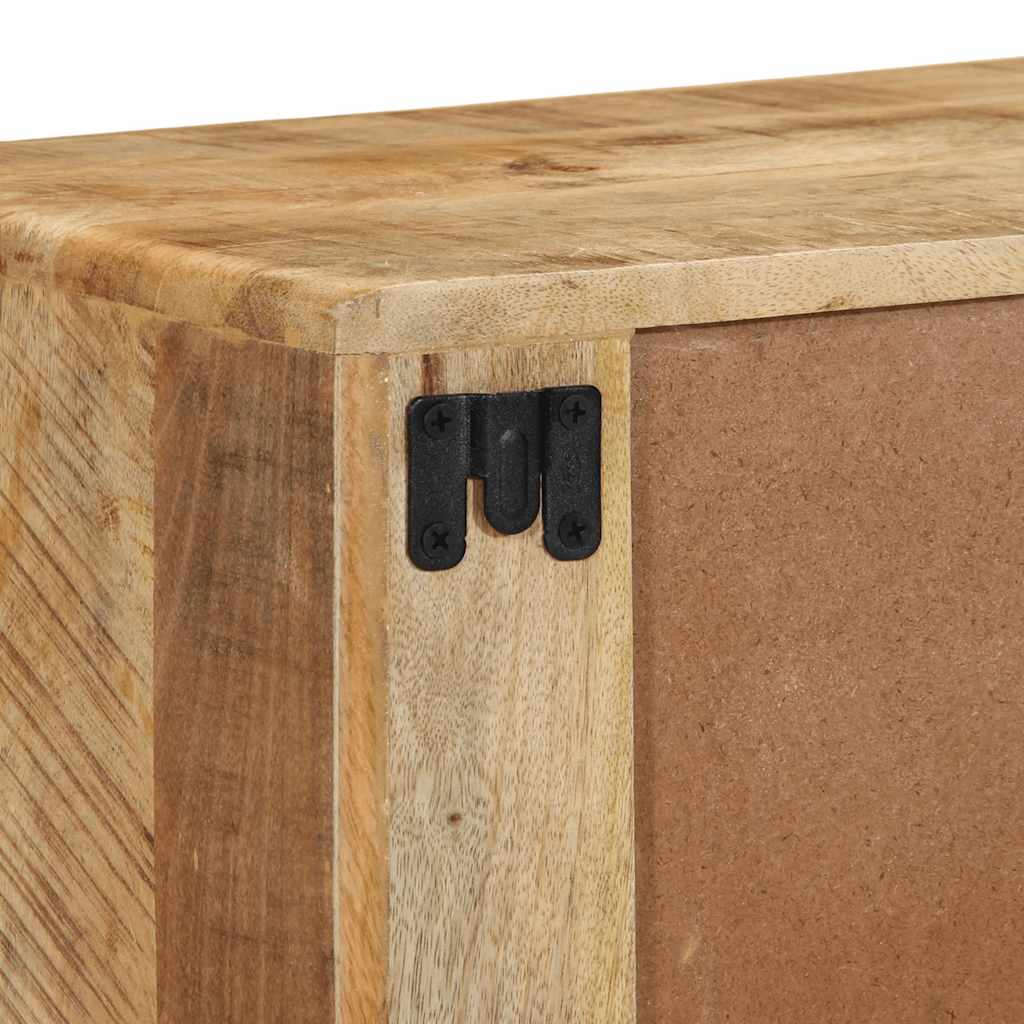 væghængt tv-skab 100x32x25 cm massivt ru mangotræ