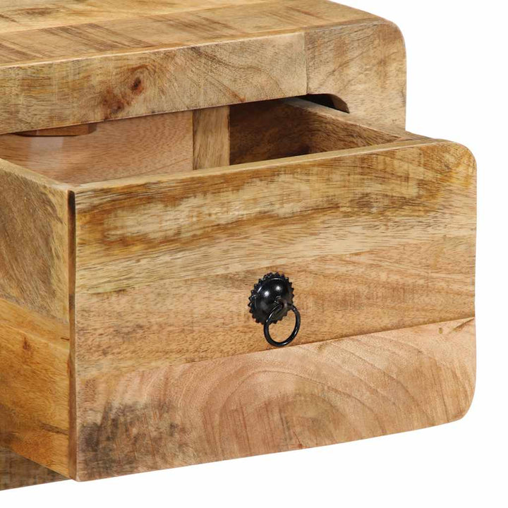 væghængt tv-skab 100x32x25 cm massivt ru mangotræ
