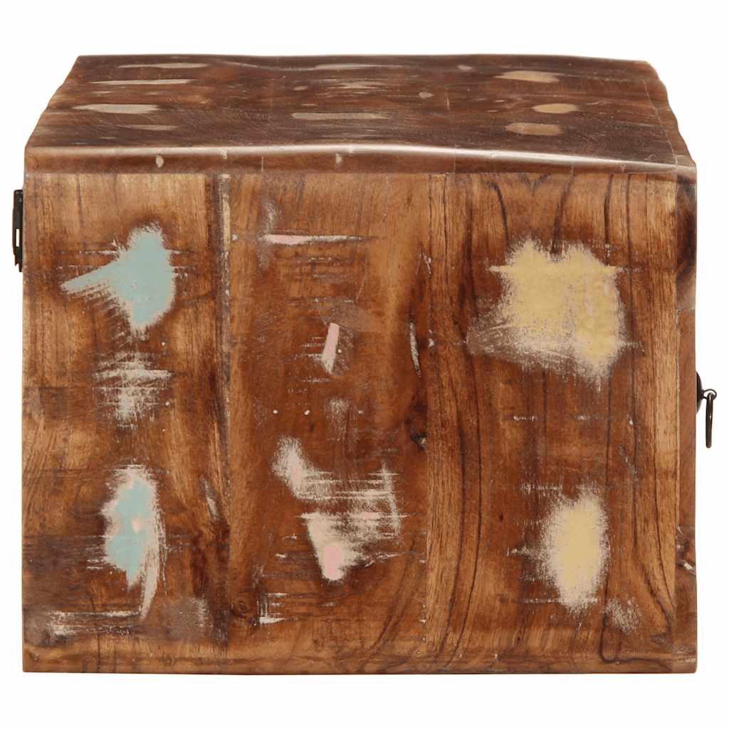 væghængt tv-skab 100x32x25 cm massivt genbrugstræ