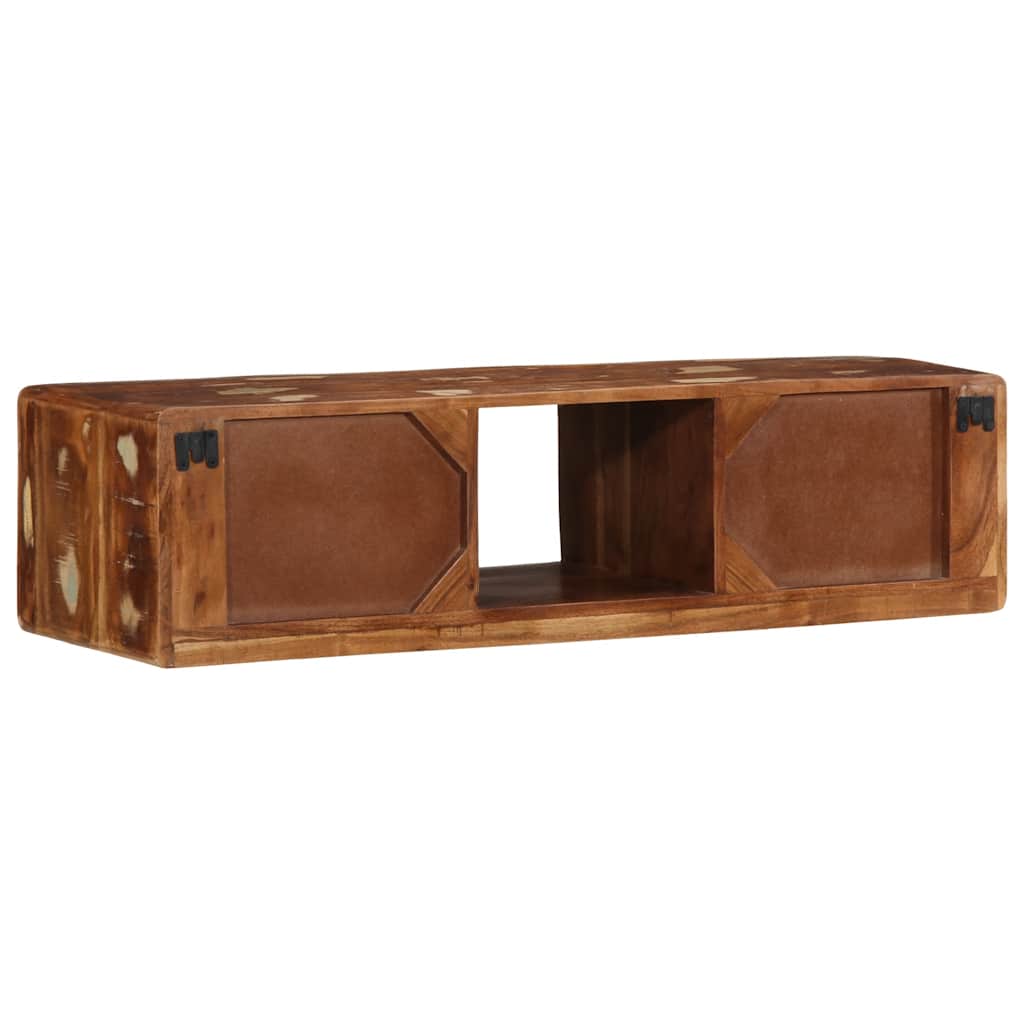 væghængt tv-skab 100x32x25 cm massivt genbrugstræ