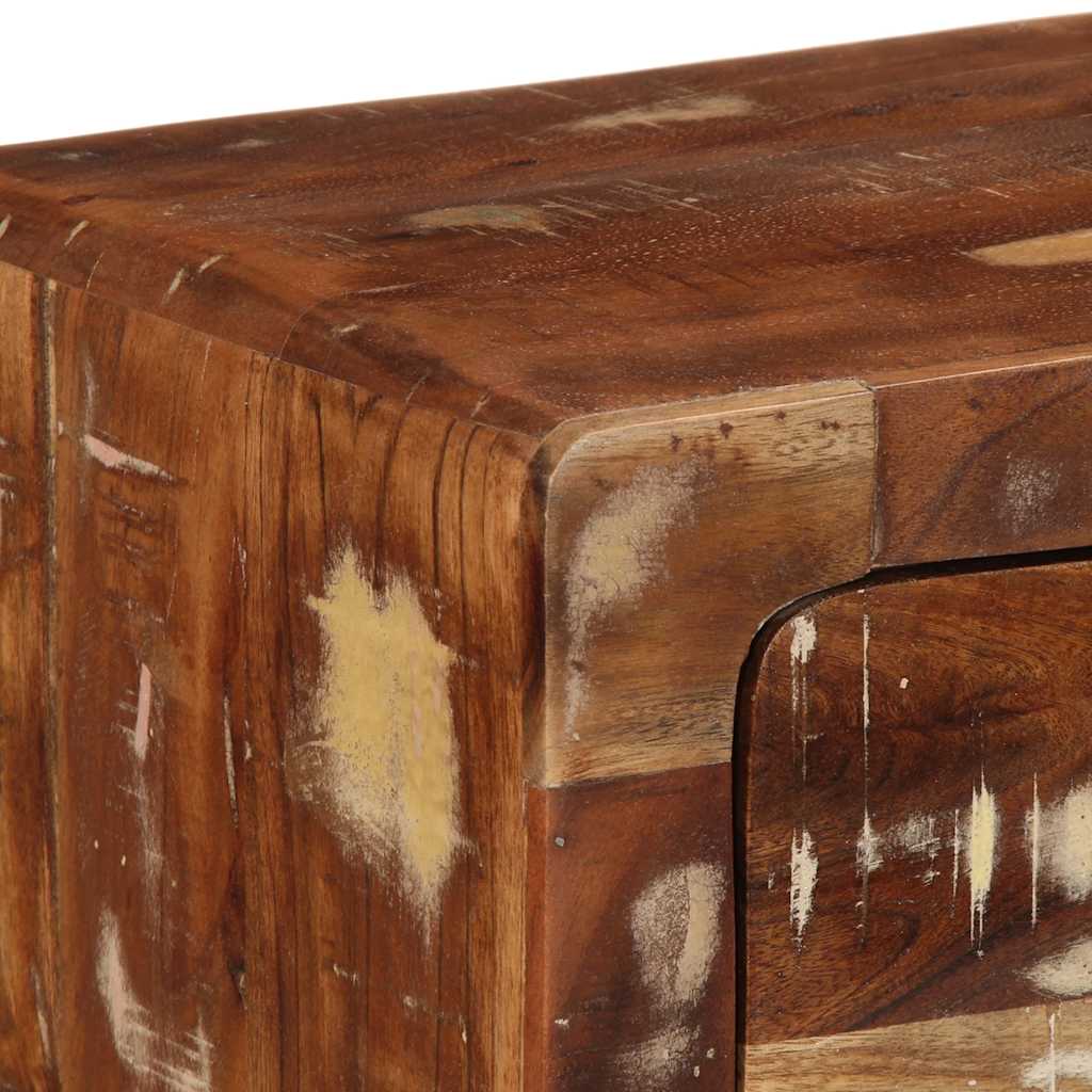 væghængt tv-skab 100x32x25 cm massivt genbrugstræ