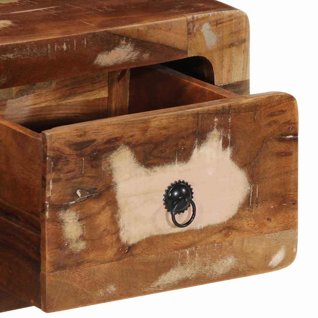 væghængt tv-skab 100x32x25 cm massivt genbrugstræ