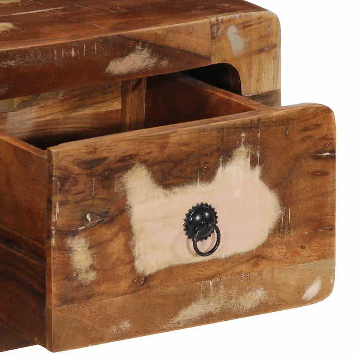 væghængt tv-skab 100x32x25 cm massivt genbrugstræ