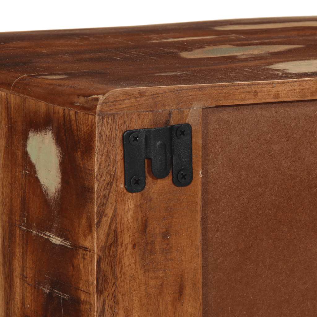 væghængt tv-skab 100x32x25 cm massivt genbrugstræ