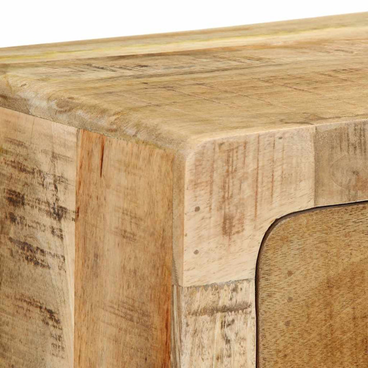 væghængt tv-skab 100x32x25 cm massivt ru mangotræ