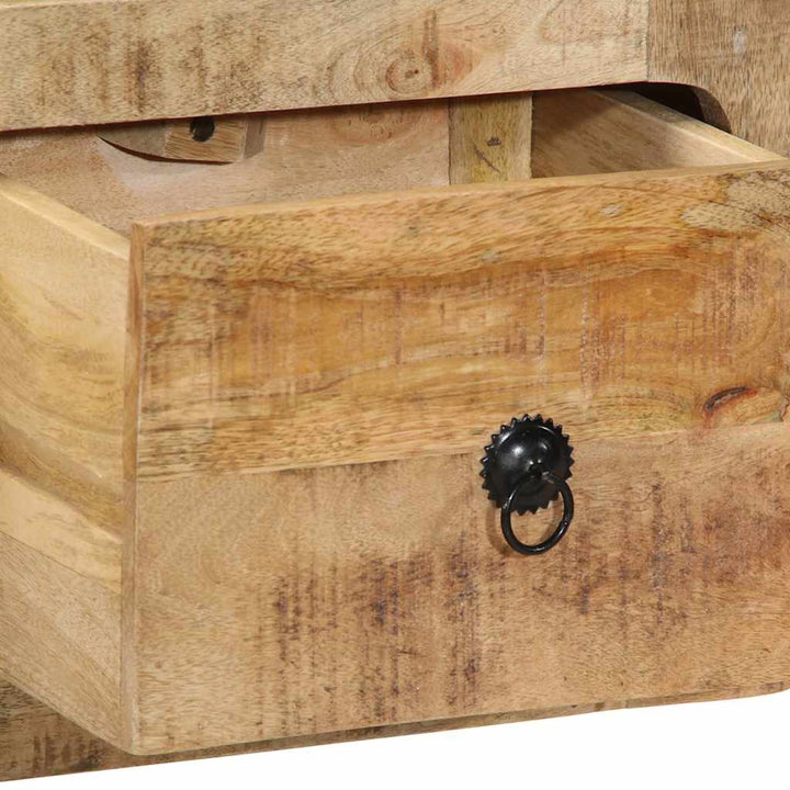 væghængt tv-skab 100x32x25 cm massivt ru mangotræ