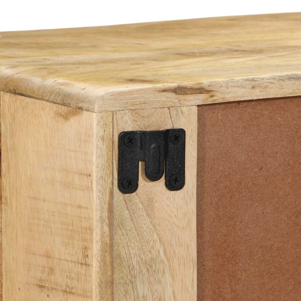 væghængt tv-skab 100x32x25 cm massivt ru mangotræ