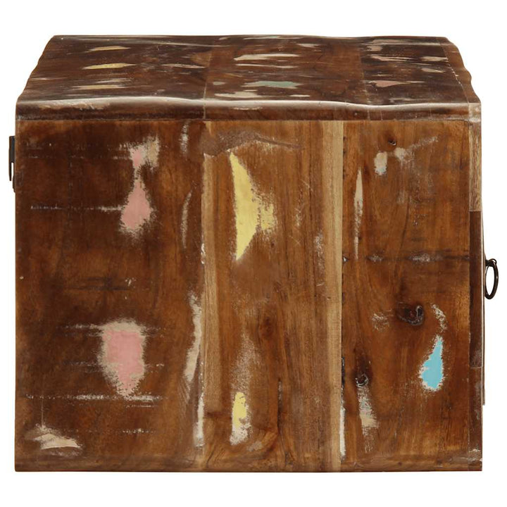 væghængt tv-skab 100x32x25 cm massivt genbrugstræ
