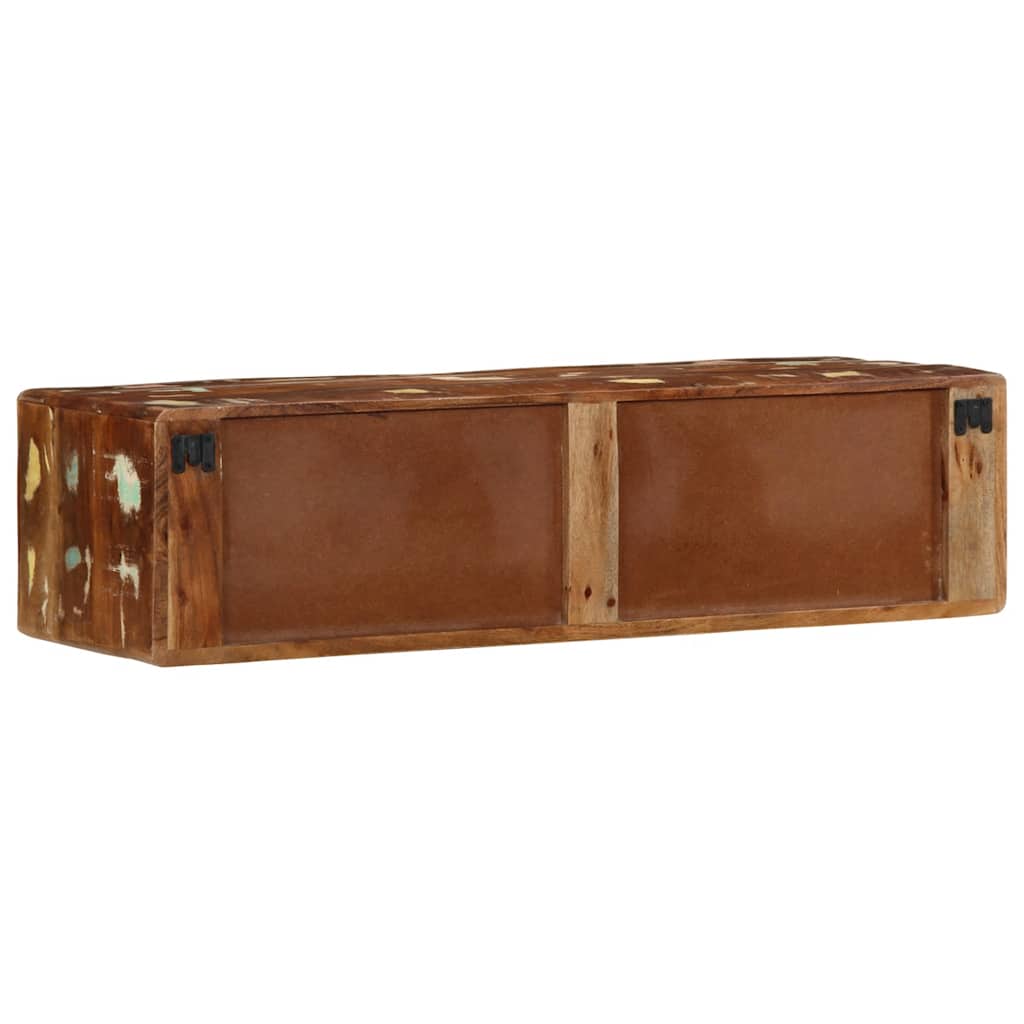 væghængt tv-skab 100x32x25 cm massivt genbrugstræ