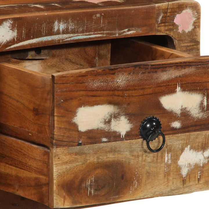 væghængt tv-skab 100x32x25 cm massivt genbrugstræ
