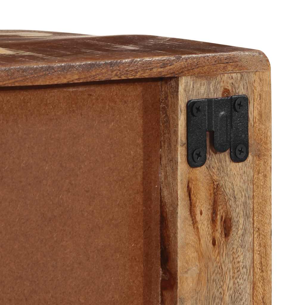 væghængt tv-skab 100x32x25 cm massivt genbrugstræ