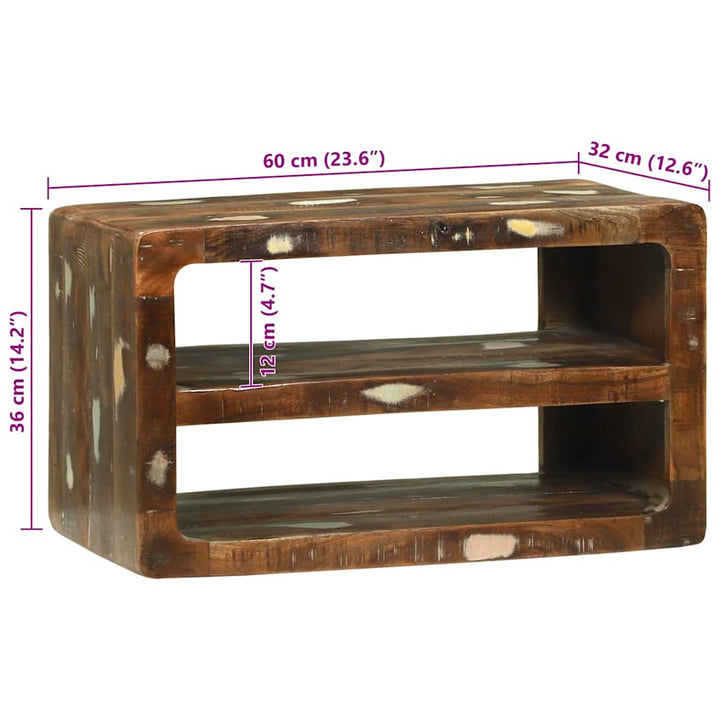 TV Skab Flerfarvet 60 x 32 x 36 cm Massivt genbrugstræ