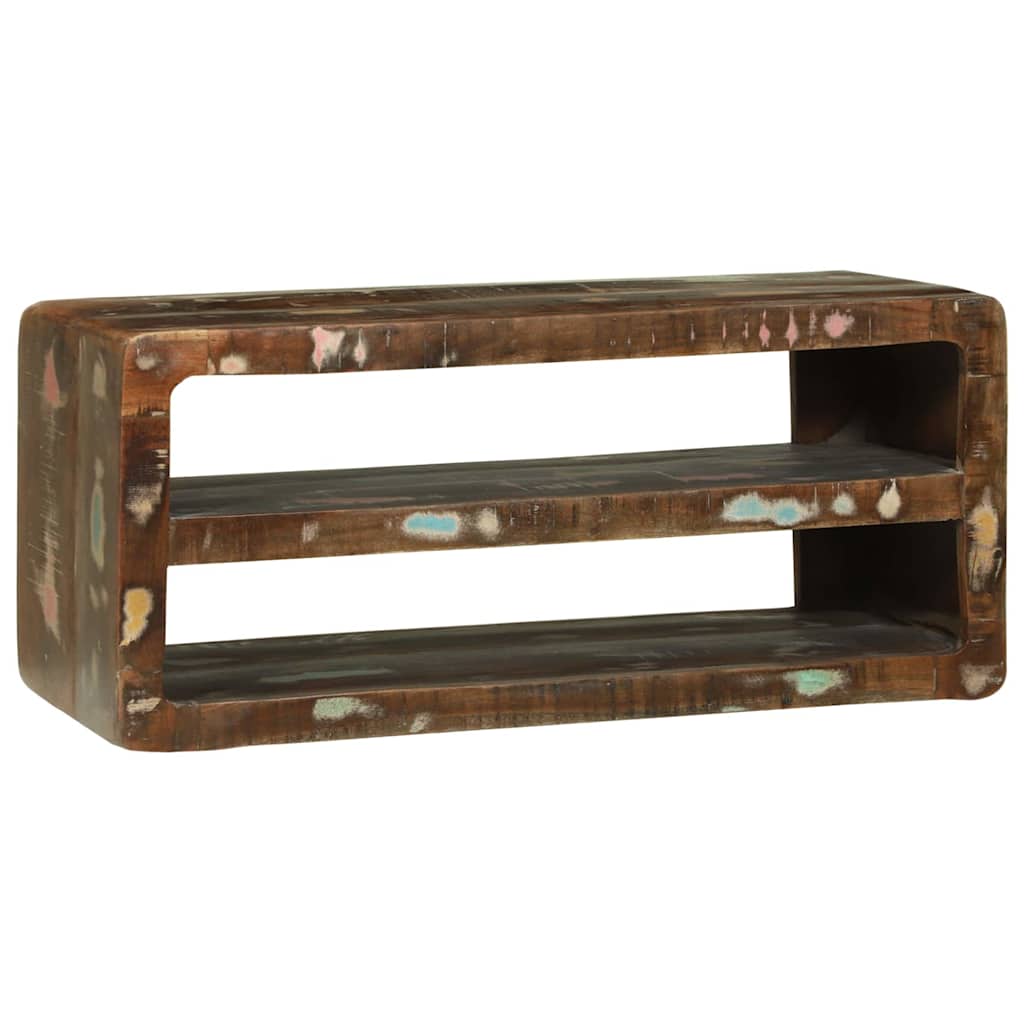 TV Skab Flerfarvet 80 x 32 x 36 cm Massivt genbrugstræ