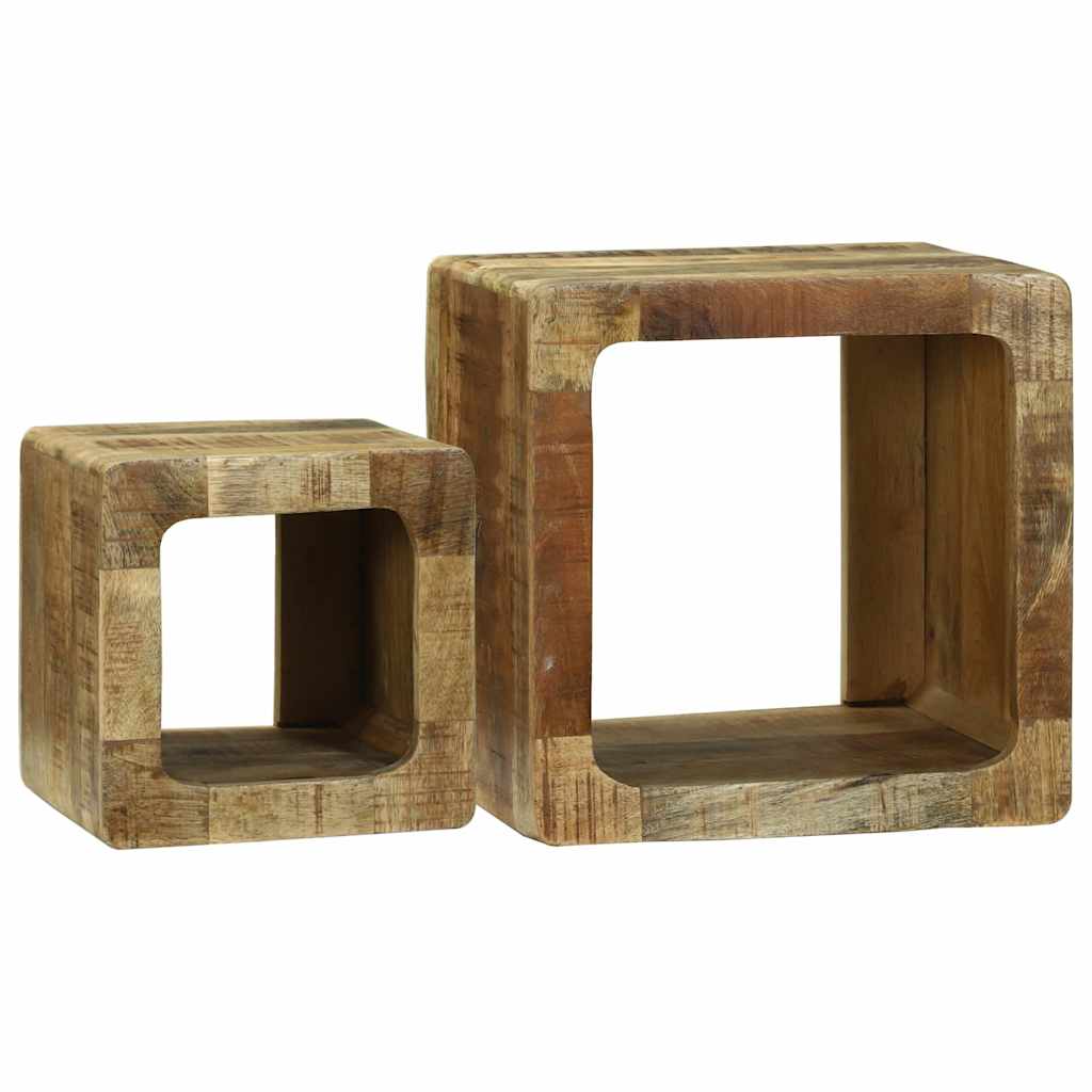 TV Enhed 2 pcs Brun 36 x 30 x 36 cm Massivt ru mangotræ