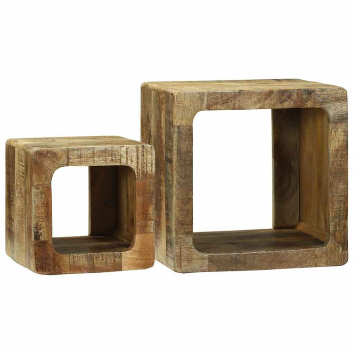TV Enhed 2 pcs Brun 36 x 30 x 36 cm Massivt ru mangotræ
