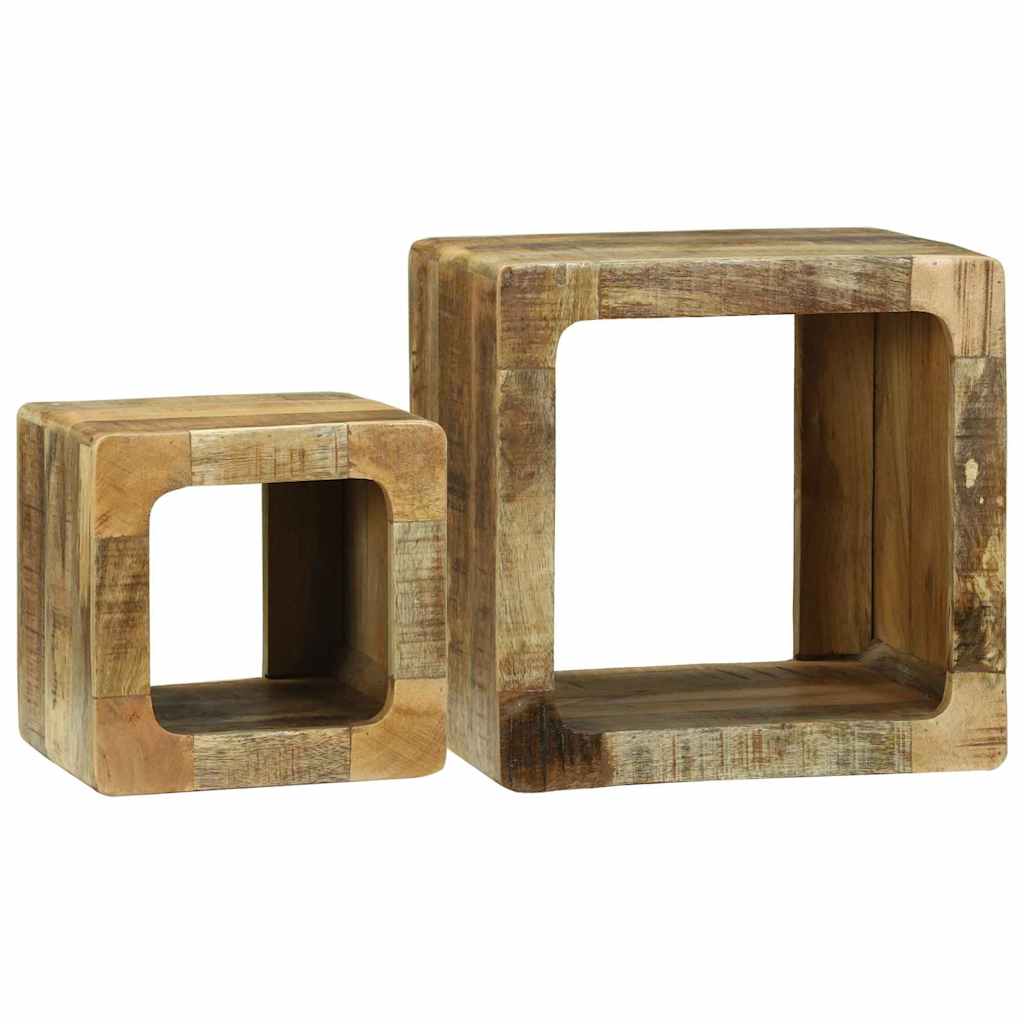 TV Enhed 2 pcs Brun 36 x 30 x 36 cm Massivt ru mangotræ