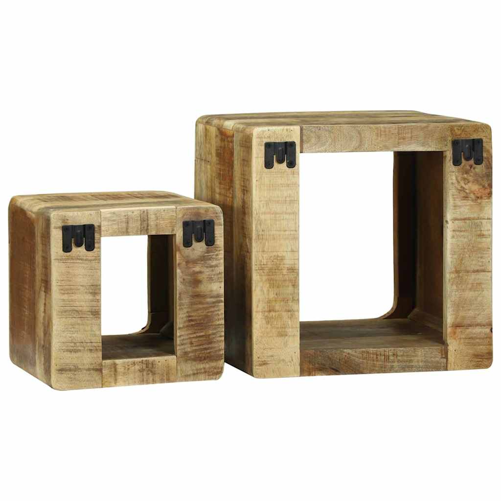TV Enhed 2 pcs Brun 36 x 30 x 36 cm Massivt ru mangotræ