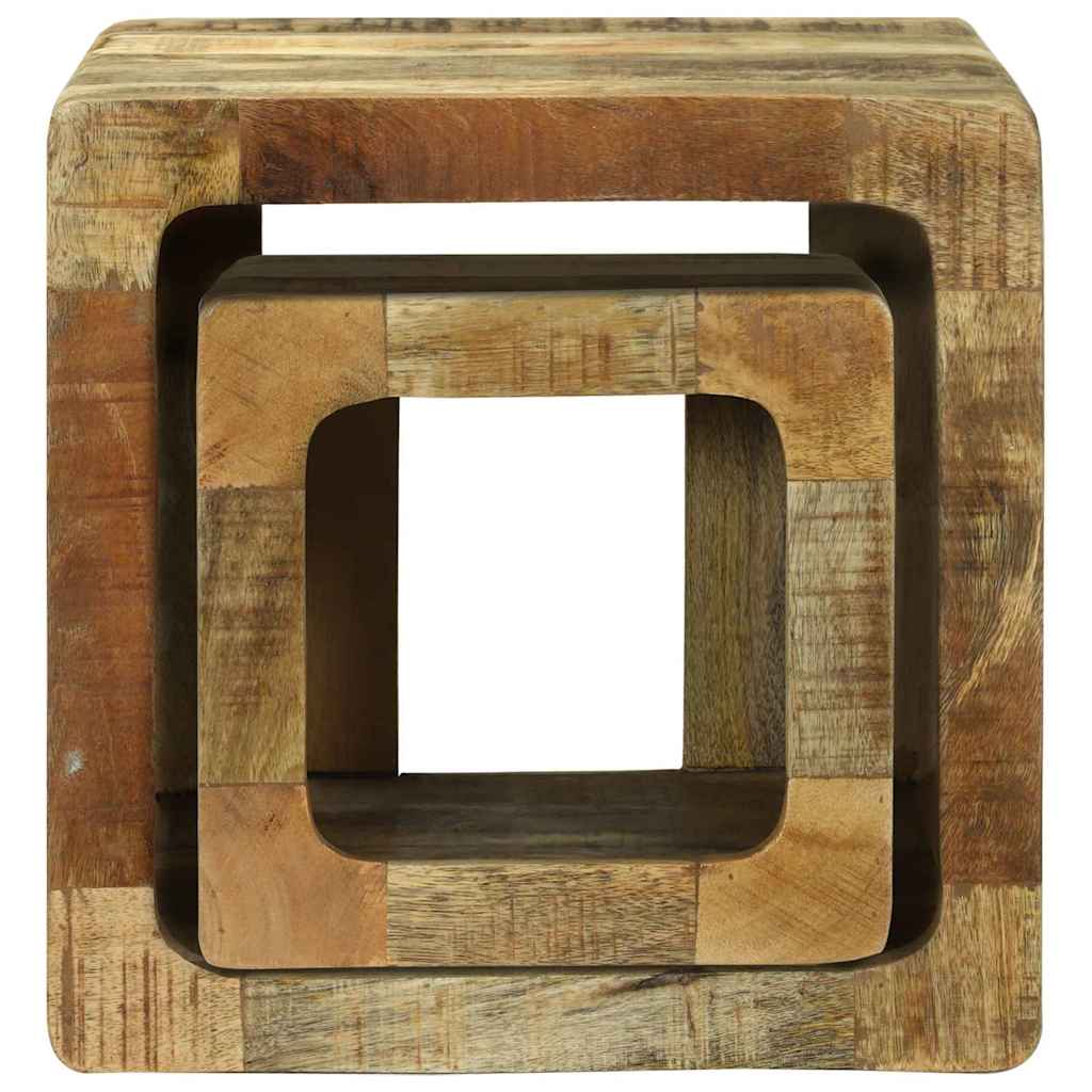 TV Enhed 2 pcs Brun 36 x 30 x 36 cm Massivt ru mangotræ
