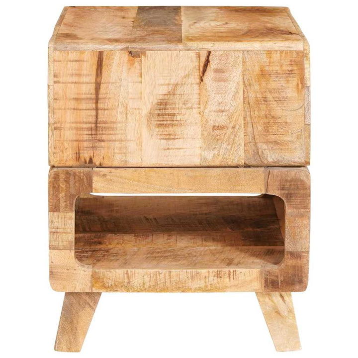 Slutborde med hylde Brun 40 x 40 x 49 cm Massivt mangotræ