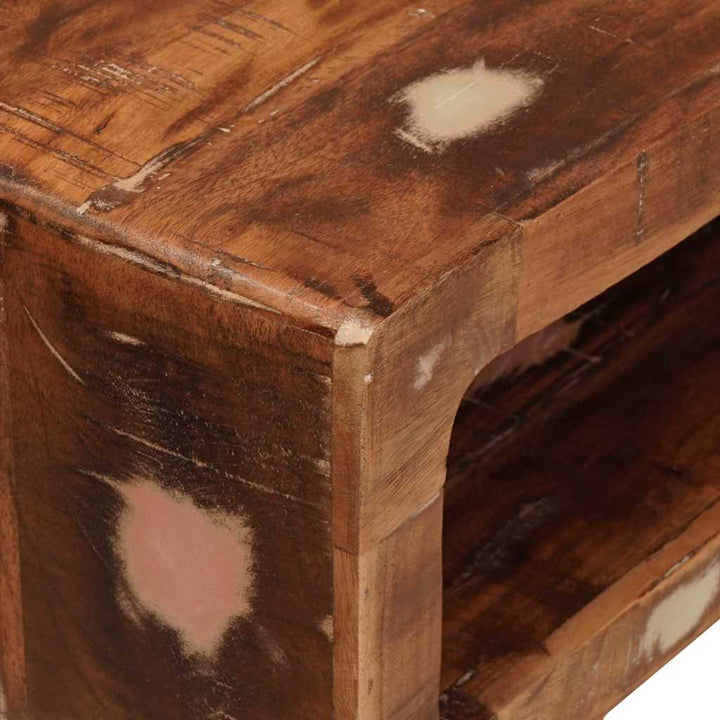 Klædeskab med hylde Brun 90 x 76 x 45 cm Solid genvundet træ