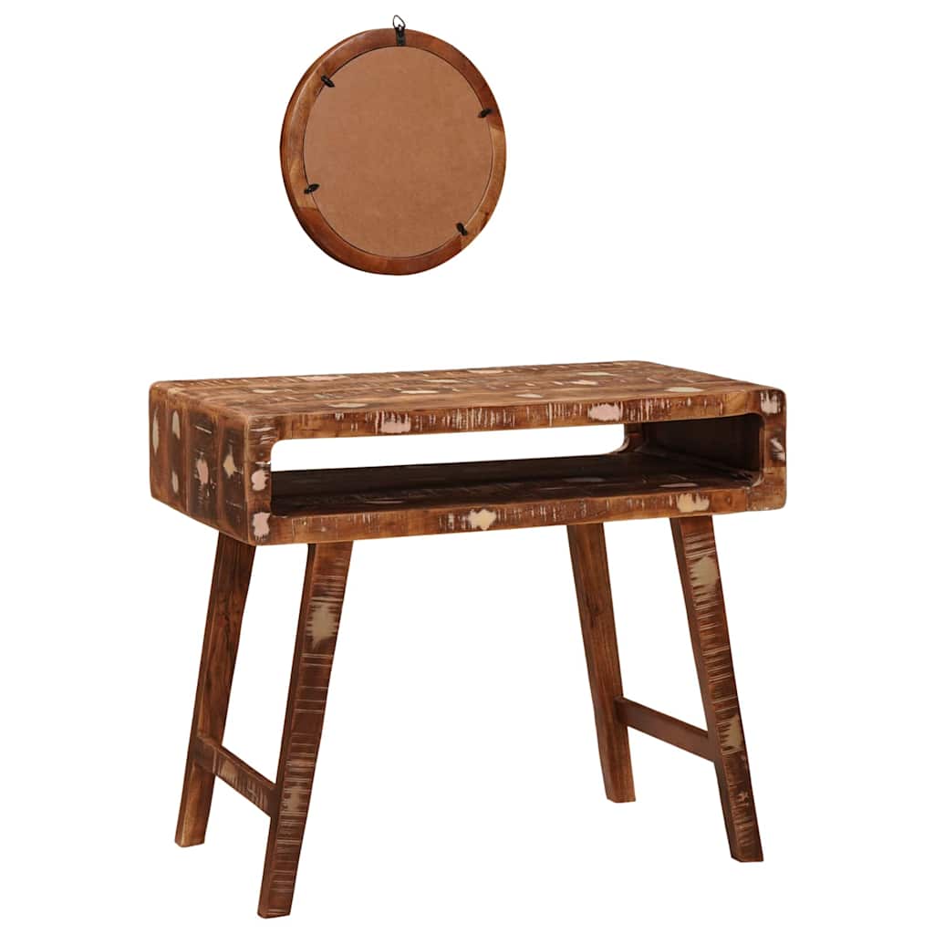 Klædeskab med hylde Brun 90 x 76 x 45 cm Solid genvundet træ